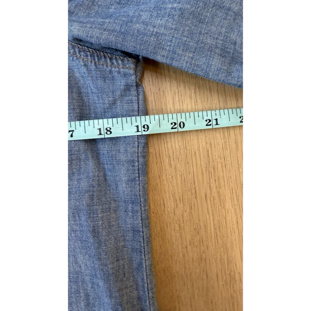 J.CREW Dress Chambray Half Button Shirtdress Roll Tab Sleeve Size6 2591 - Picture 4 of 7